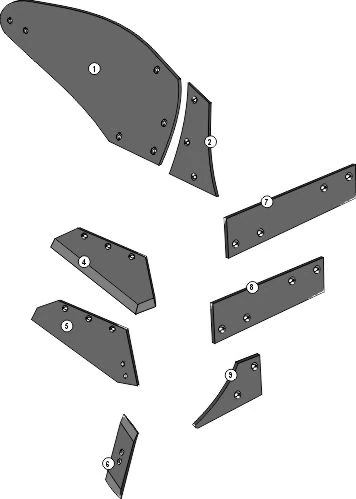 Explosionszeichnung Krone Pflugkörper Typ KG 101